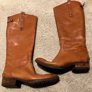 Penny leather boots